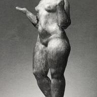 <strong>Staande met opgeheven armen</strong> –1952-1954 – gips en was – 67 x 24 x 15 cm – Museum de Fundatie, Zwolle en Heino/Wijhe